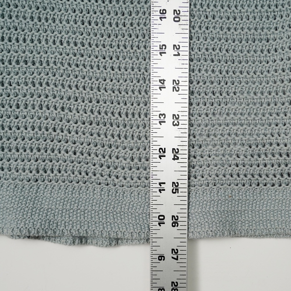 ABERCROMBIE FITCH SWEATER POLO MENS M Tall KNIT TWO BUTTON RESORT CAMP Green - Picture 5 of 6